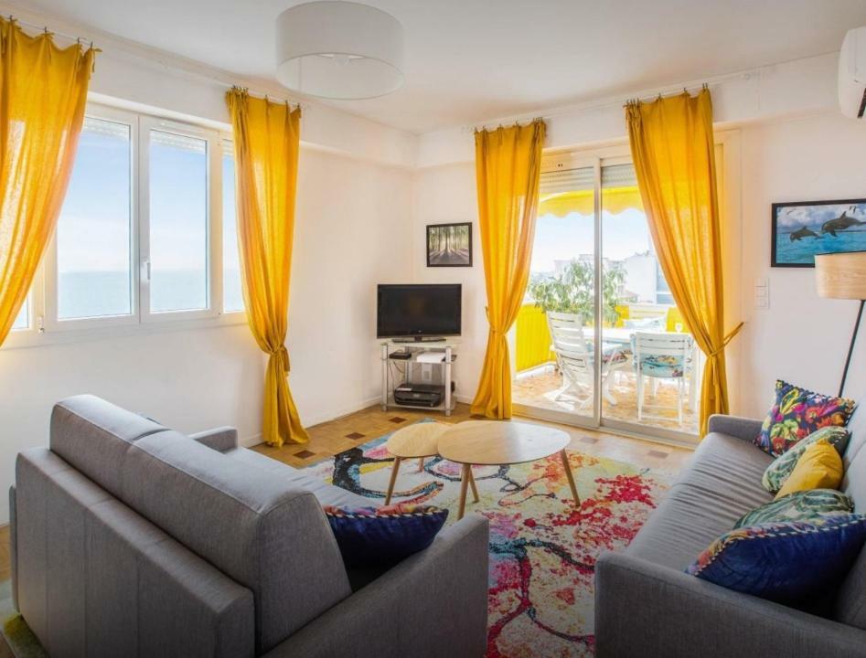 Stunning 2 Bed Flat Nice Front Of The Beach Seaview Appartement Buitenkant foto